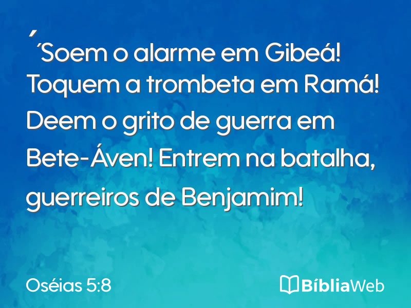 Oséias 5:8 em imagem para compartilhar