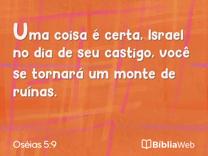 Oséias 5:9 em imagem para compartilhar