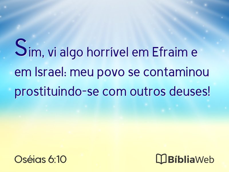 Oséias 6:10 em imagem para compartilhar