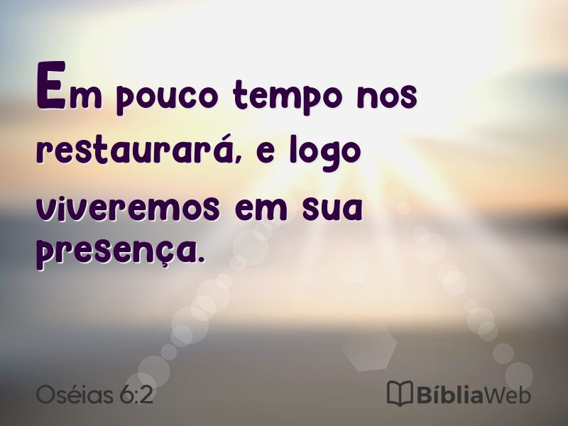 Oséias 6:2 em imagem para compartilhar