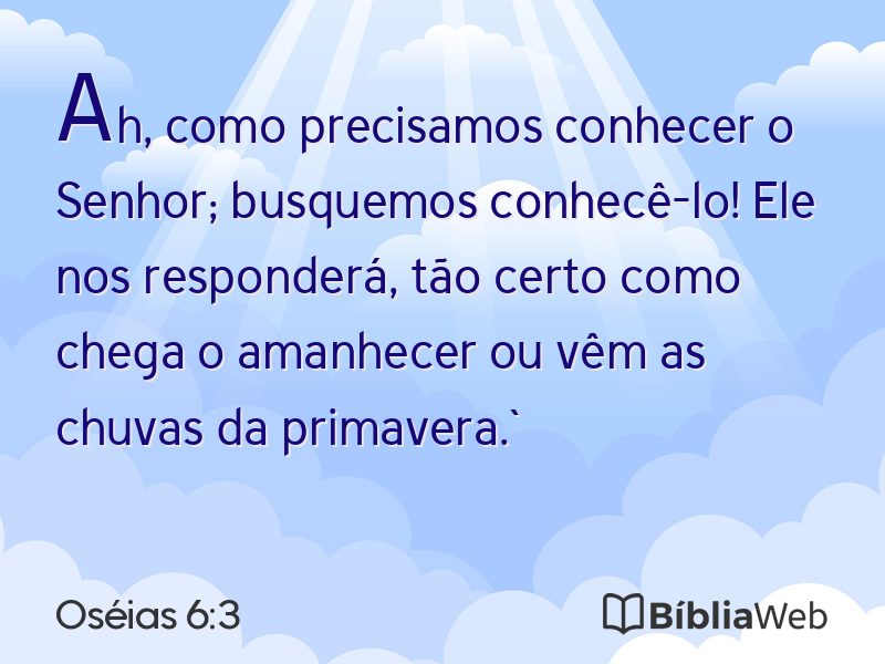 Oséias 6:3 em imagem para compartilhar