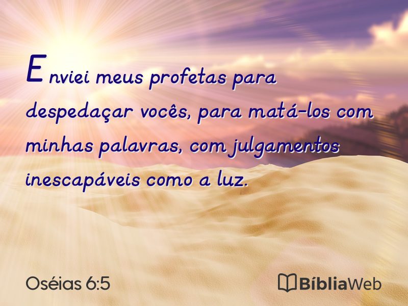 Oséias 6:5 em imagem para compartilhar