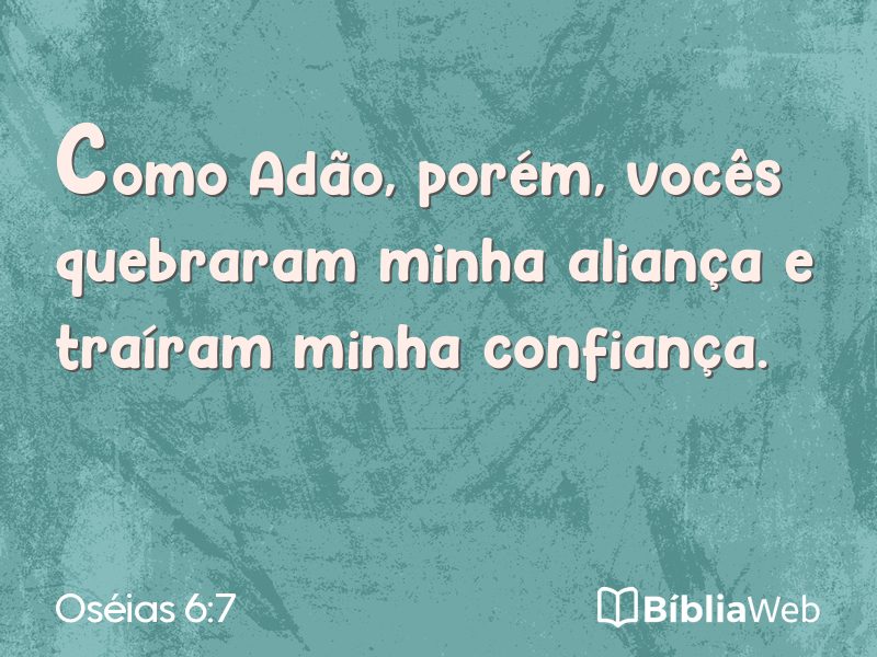 Oséias 6:7 em imagem para compartilhar