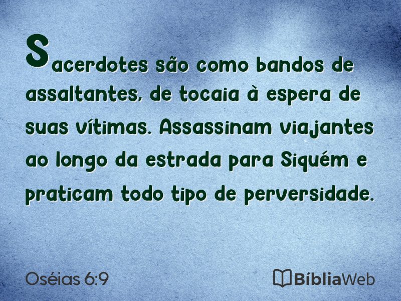 Oséias 6:9 em imagem para compartilhar