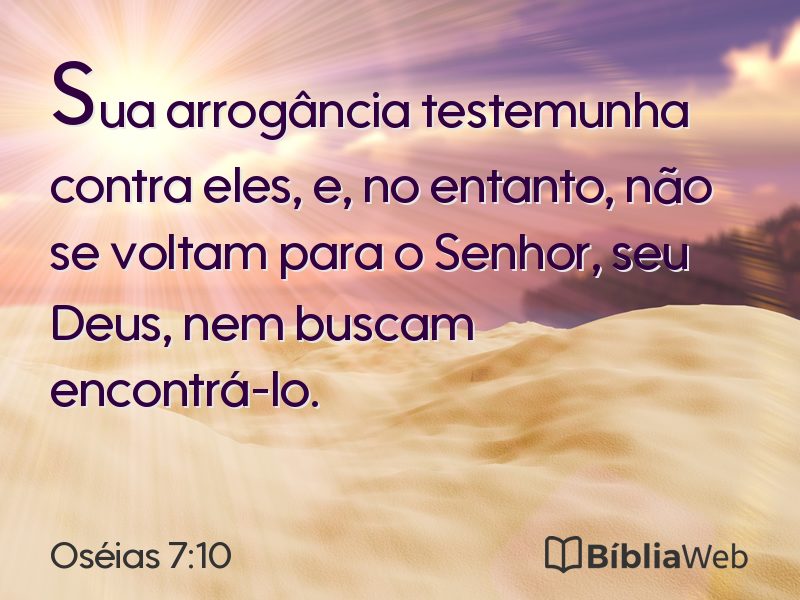 Oséias 7:10 em imagem para compartilhar