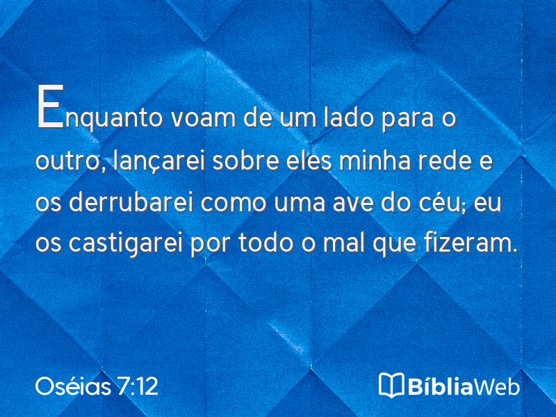 Oséias 7:12 em imagem para compartilhar