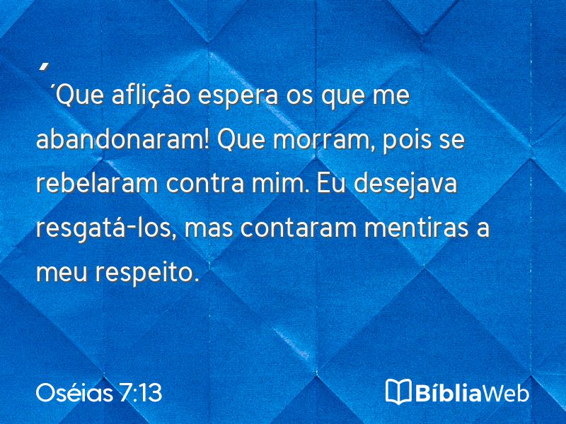 Oséias 7:13 em imagem para compartilhar