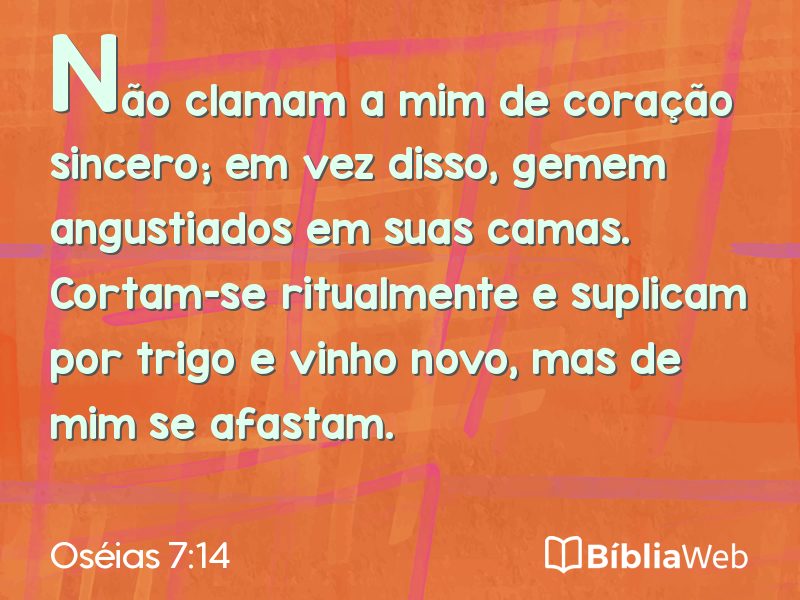 Oséias 7:14 em imagem para compartilhar
