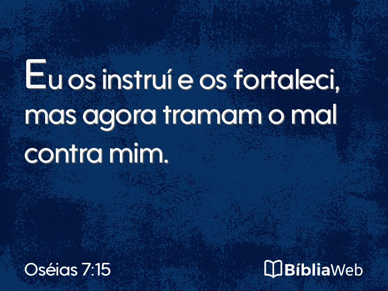 Oséias 7:15 em imagem para compartilhar