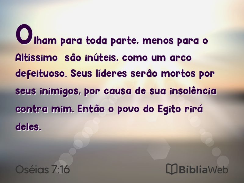 Oséias 7:16 em imagem para compartilhar