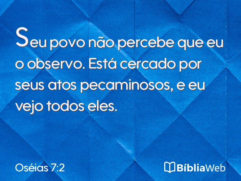 Oséias 7:2 em imagem para compartilhar