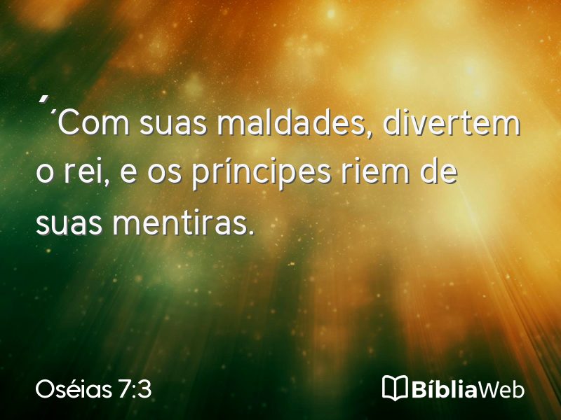 Oséias 7:3 em imagem para compartilhar