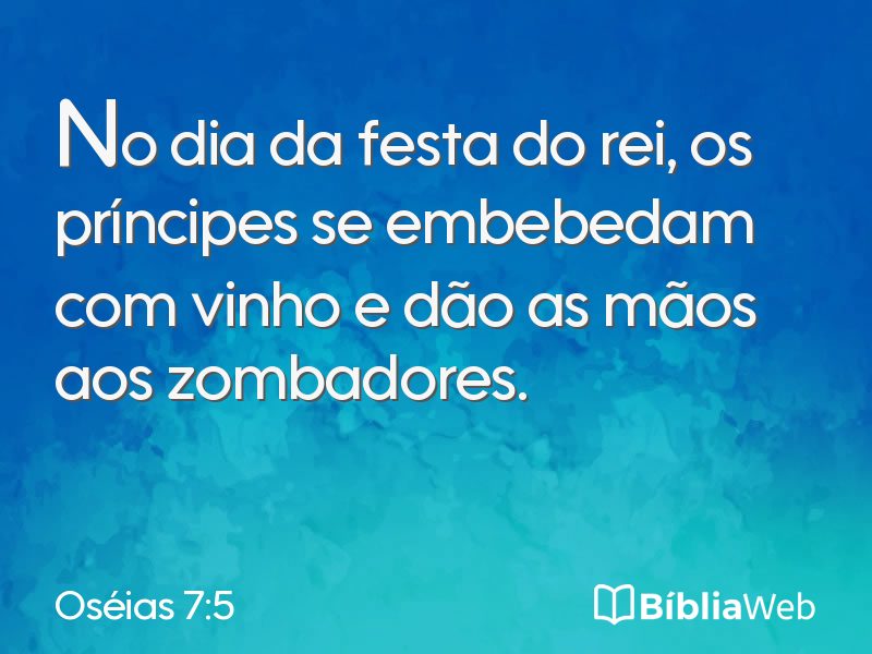 Oséias 7:5 em imagem para compartilhar