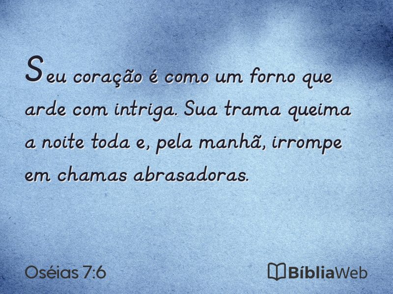 Oséias 7:6 em imagem para compartilhar