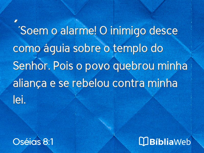 Oséias 8:1 em imagem para compartilhar