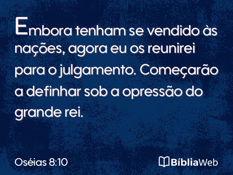 Oséias 8:10 em imagem para compartilhar