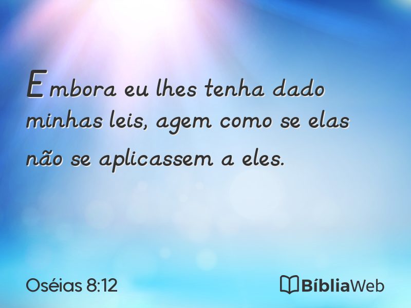 Oséias 8:12 em imagem para compartilhar