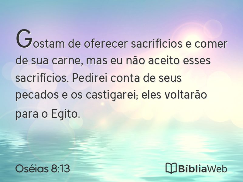 Oséias 8:13 em imagem para compartilhar