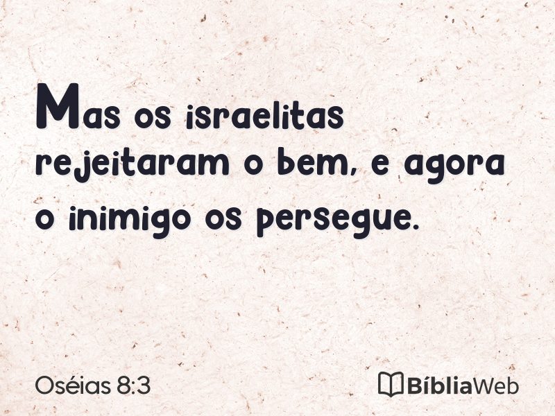 Oséias 8:3 em imagem para compartilhar