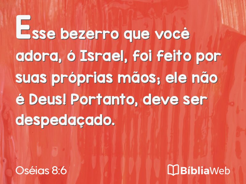 Oséias 8:6 em imagem para compartilhar