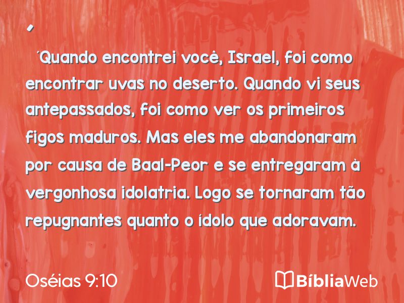 Oséias 9:10 em imagem para compartilhar