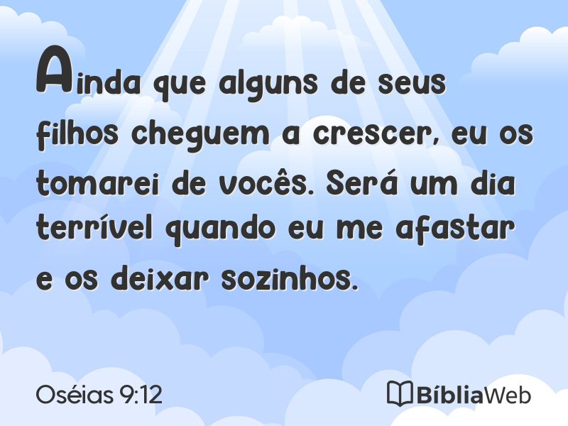Oséias 9:12 em imagem para compartilhar