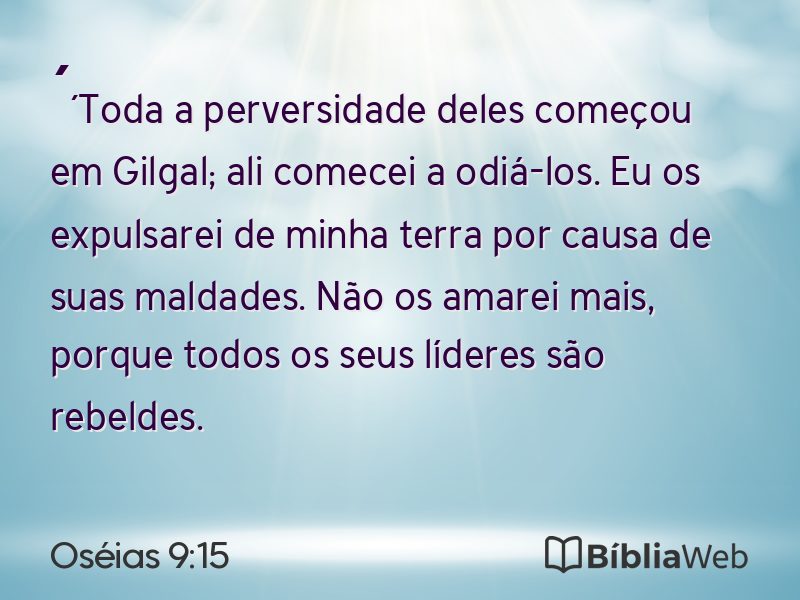 Oséias 9:15 em imagem para compartilhar