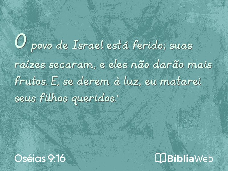 Oséias 9:16 em imagem para compartilhar