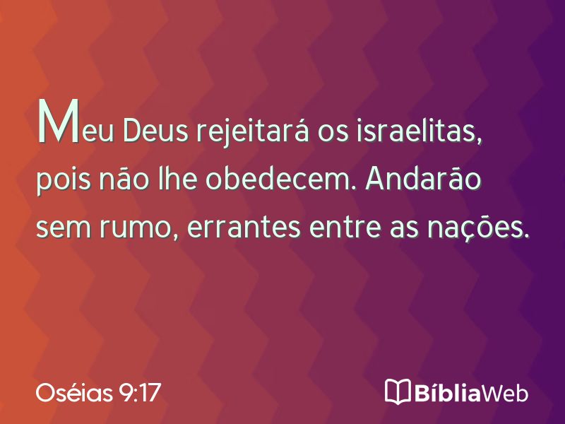 Oséias 9:17 em imagem para compartilhar