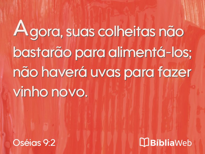 Oséias 9:2 em imagem para compartilhar