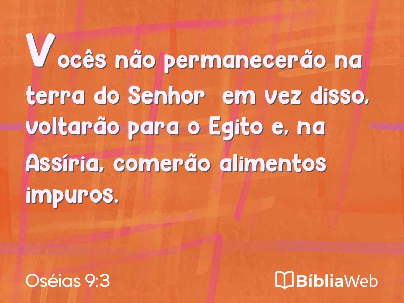Oséias 9:3 em imagem para compartilhar