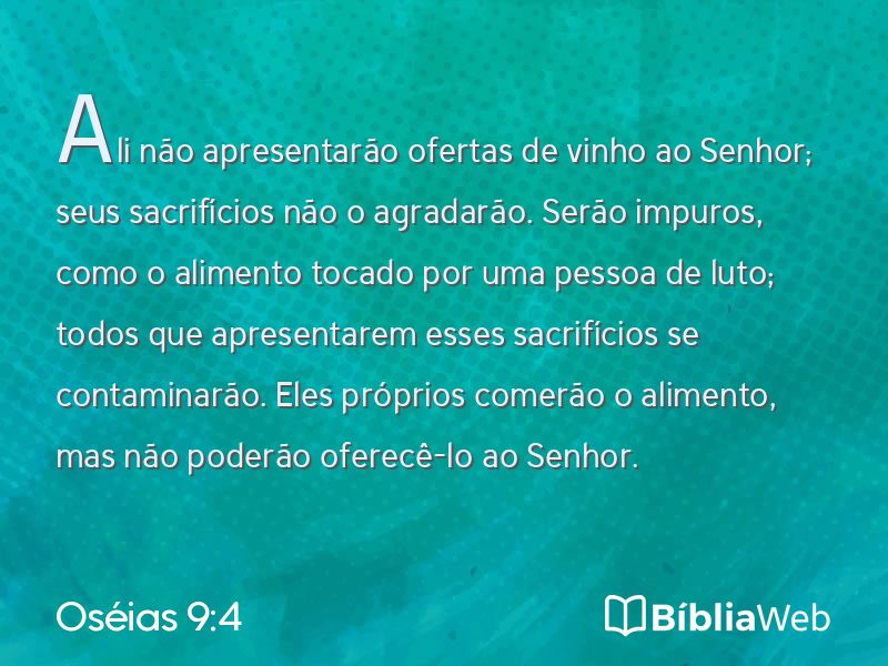 Oséias 9:4 em imagem para compartilhar