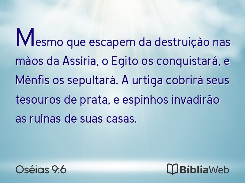 Oséias 9:6 em imagem para compartilhar