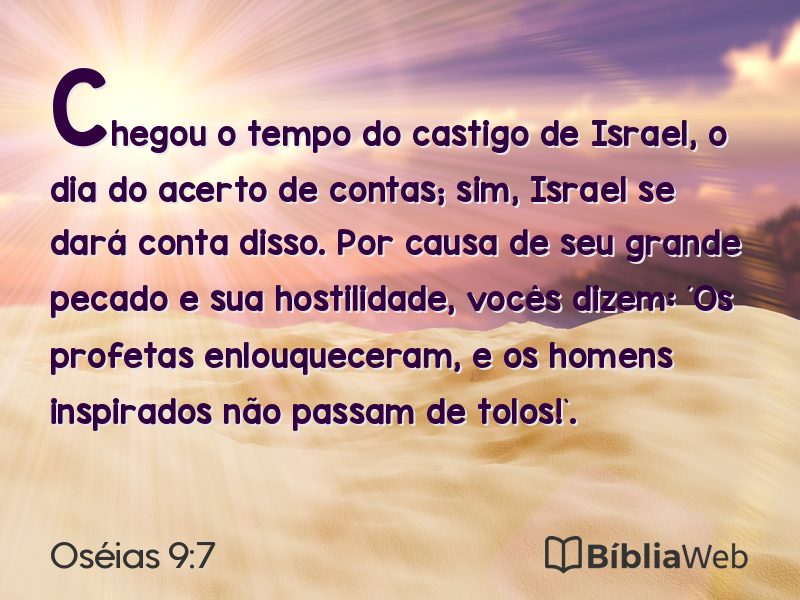 Oséias 9:7 em imagem para compartilhar