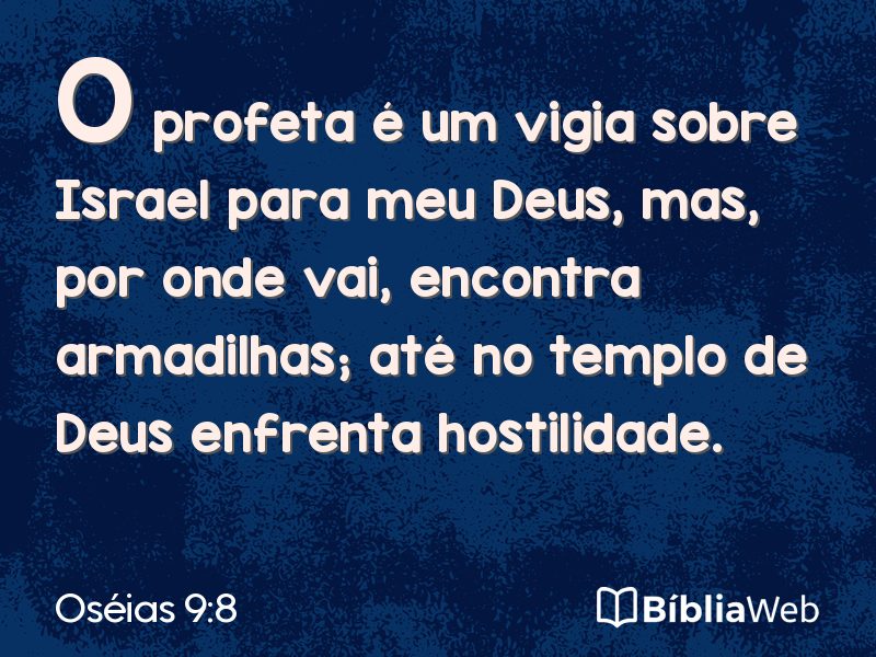 Oséias 9:8 em imagem para compartilhar