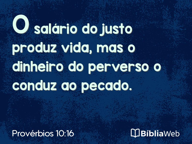 Provérbios 10:16 em imagem para compartilhar
