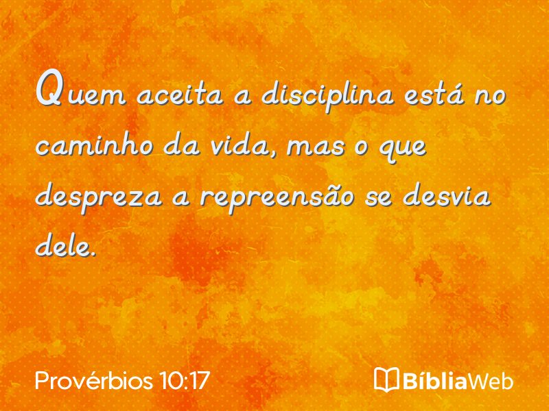 Provérbios 10:17 em imagem para compartilhar