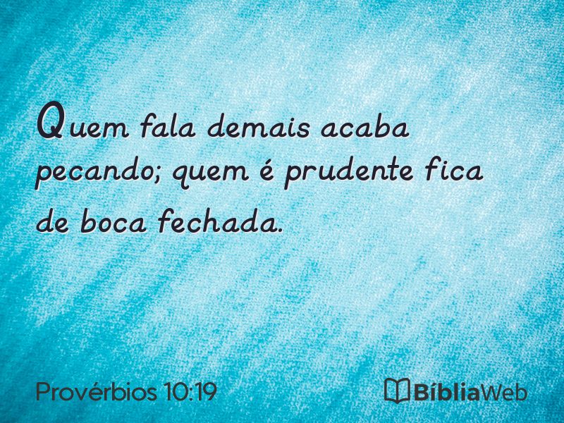 Provérbios 10:19 em imagem para compartilhar