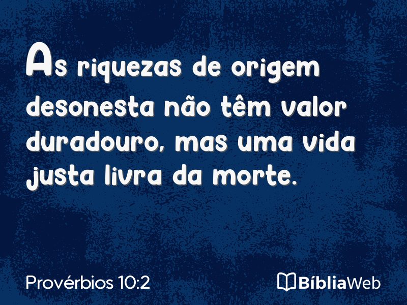 Provérbios 10:2 em imagem para compartilhar