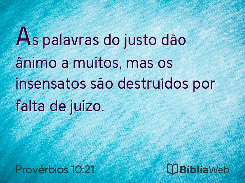 Provérbios 10:21 em imagem para compartilhar