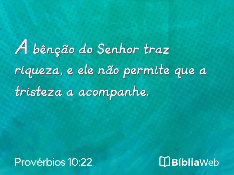 Provérbios 10:22 em imagem para compartilhar