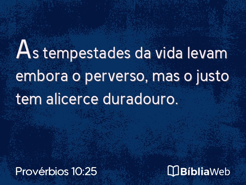 Provérbios 10:25 em imagem para compartilhar