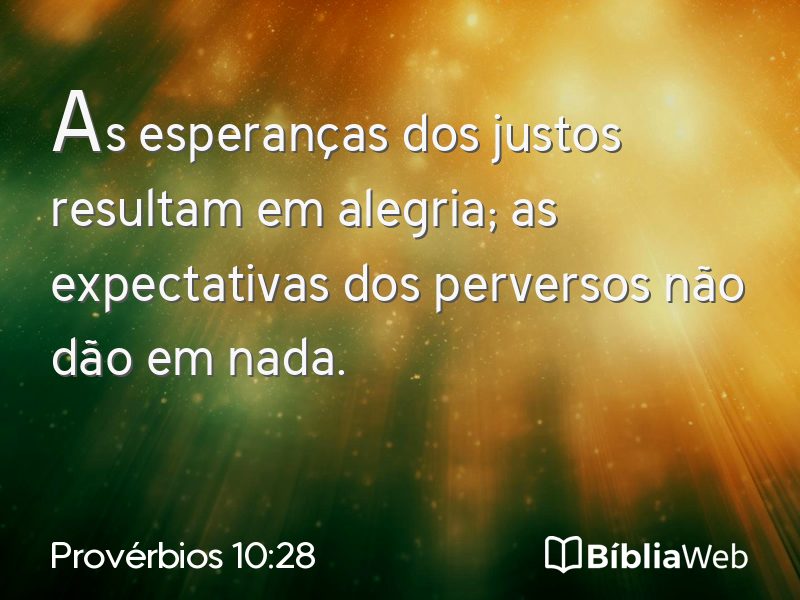 Provérbios 10:28 em imagem para compartilhar