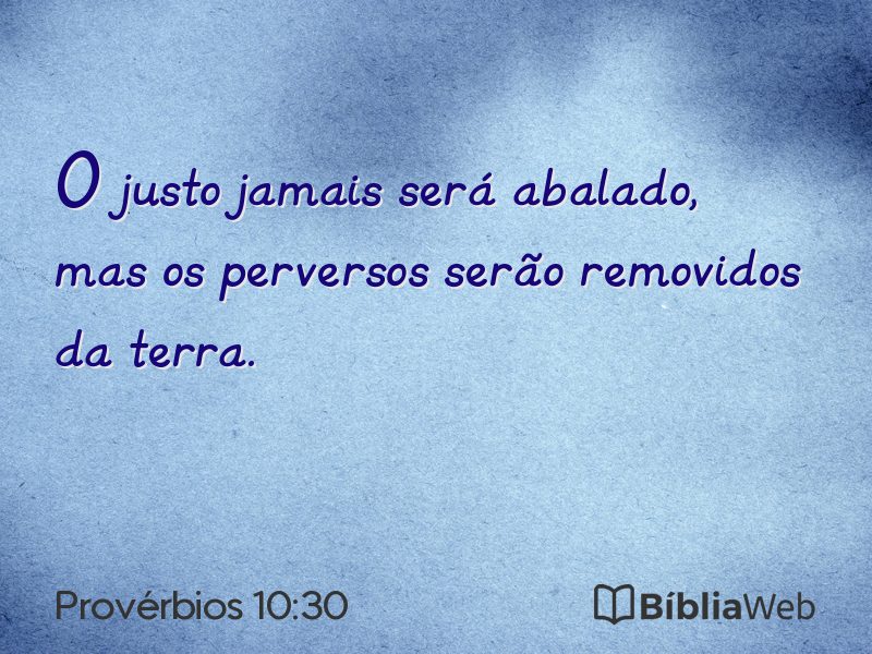 Provérbios 10:30 em imagem para compartilhar
