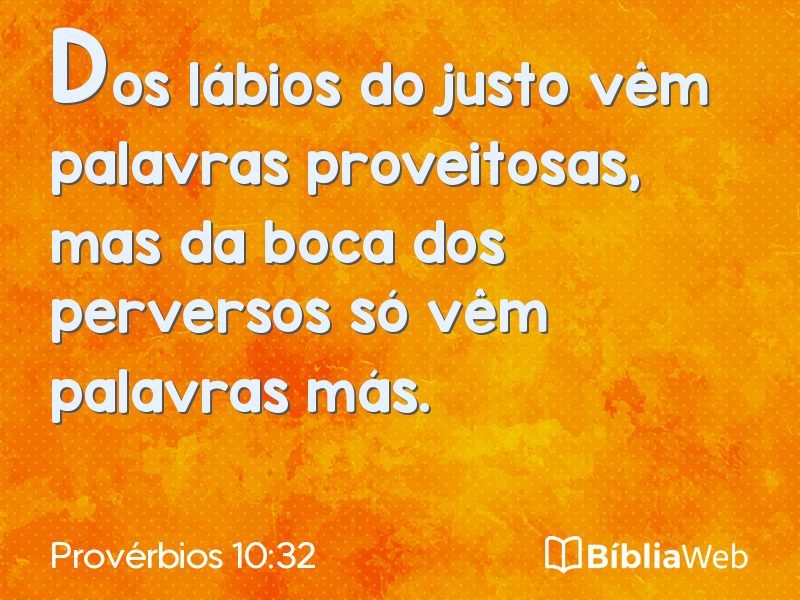 Provérbios 10:32 em imagem para compartilhar
