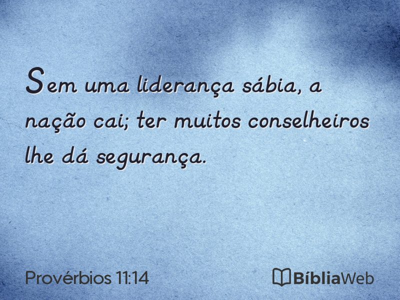 Provérbios 11:14 em imagem para compartilhar
