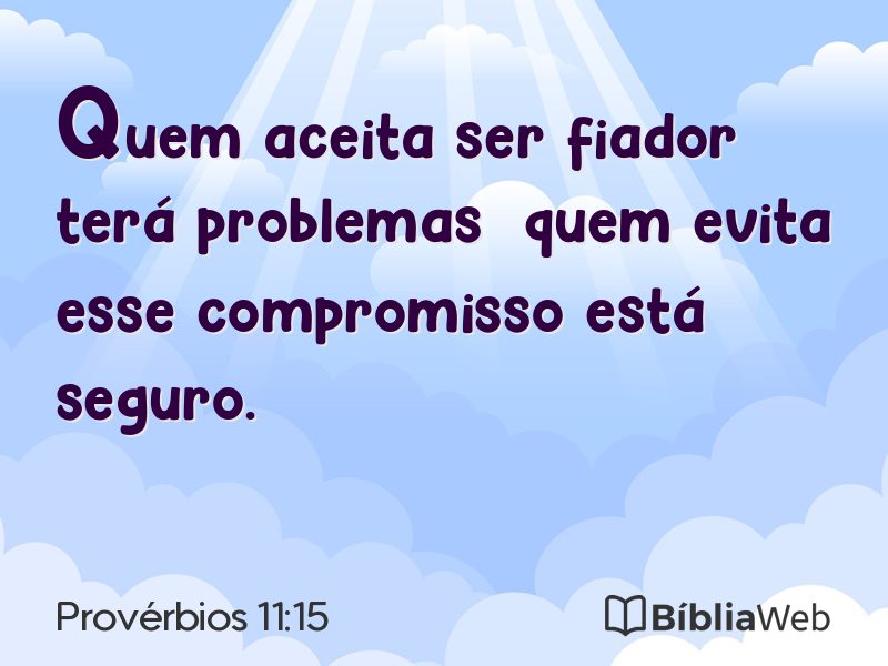 Provérbios 11:15 em imagem para compartilhar