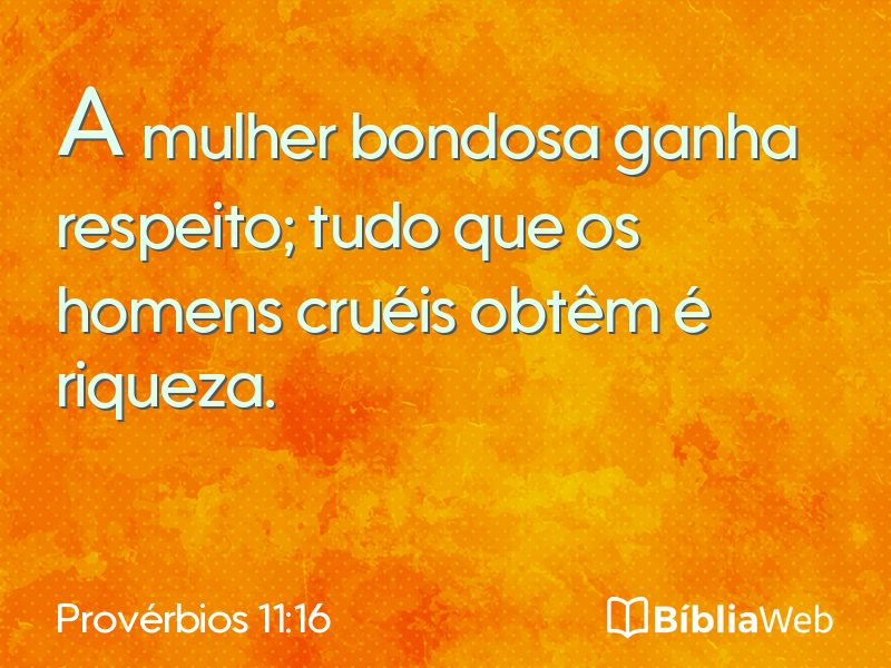 Provérbios 11:16 em imagem para compartilhar