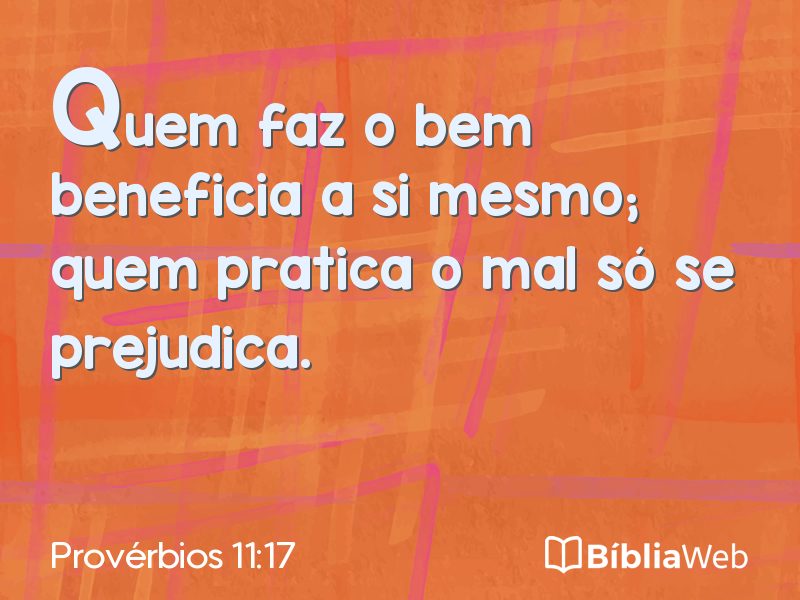 Provérbios 11:17 em imagem para compartilhar