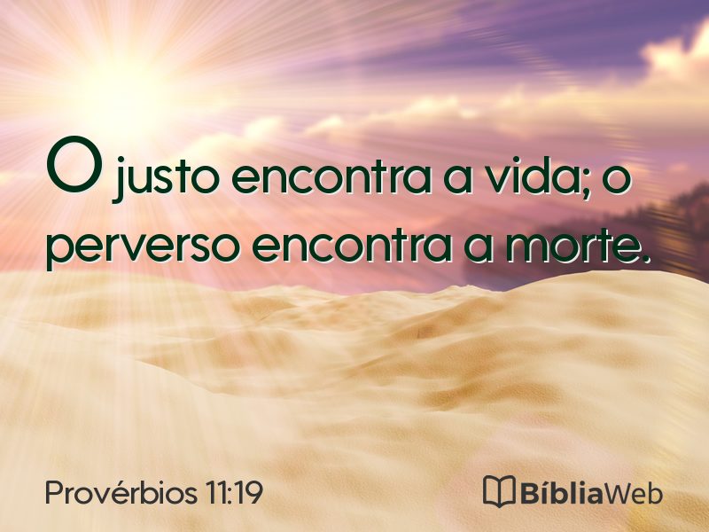Provérbios 11:19 em imagem para compartilhar
